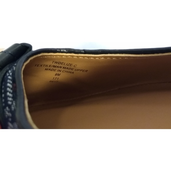 Tommy Hilfiger Ballet Flats Logo Weave Blue Red 8 - Picture 6 of 6